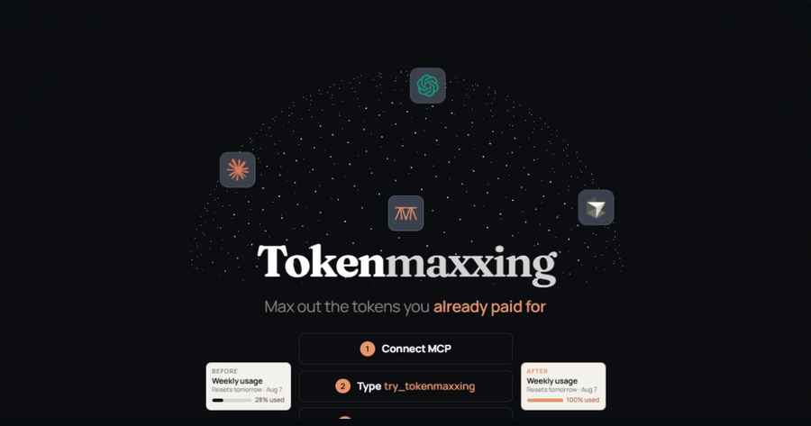 Tokenmaxxing homepage preview